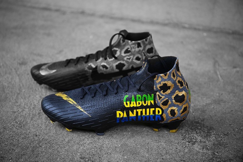 Aubameyang erhalt maBgeschneiderte Gabon Panther Nike Mercurial Superfly 360 FuBballschuhe von Designer Nur Fussball